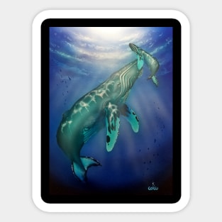 Hawaiian humpback whale Sticker